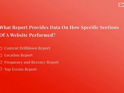 What Report Provides Data On How Specific Sections Of A Website Performed